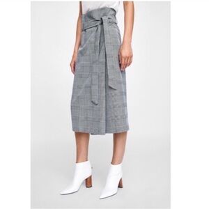 Zara Gray Plaid Women's Skirt